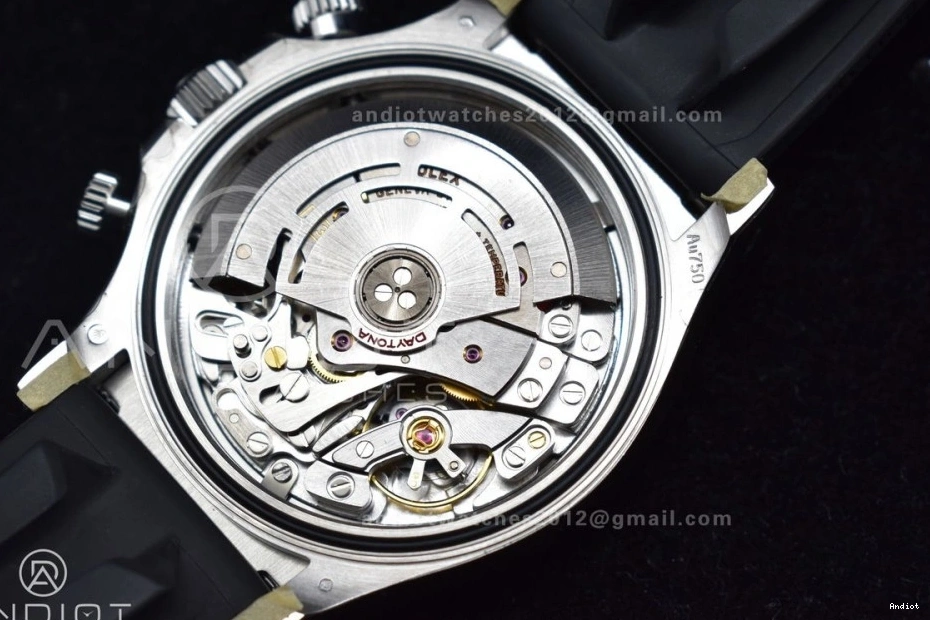 Strap 1:1 904L Dial Clean V2 Silver Edition on Case SA4130 Rubber Best Black Daytona SS 116519 0427